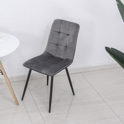 Eetkamerstoel – Kuipstoel – Keukenstoel – Stoel – Set van 2 – Velvet Bekleding – Metalen Onderstel – Hoog Comfort – Draagvermogen 120 kg