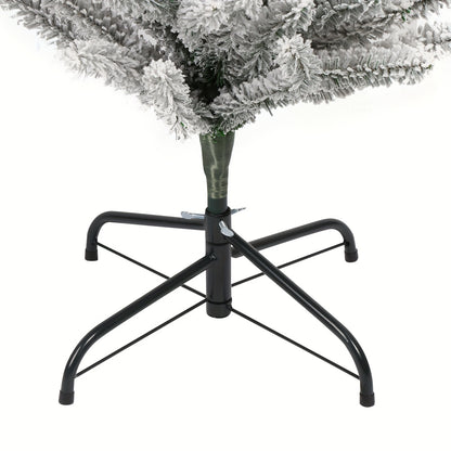 Kerstboom – Kunstkerstboom – Kunstboom – Dennenboom – Flocked Boom – 180 cm Hoog – 550 PVC Takken – Met Stevige Metalen Standaard