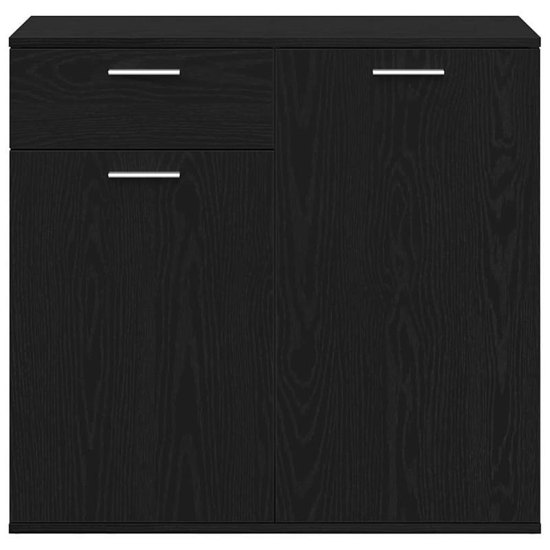 Ladekast – Kommode – Opbergkast – Dressoir – Ladenkast – Mat Zwart Met Gouden Handgrepen – Massief Hout, Volledig Gemonteerd