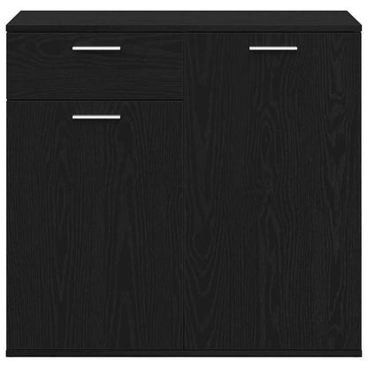 Ladekast – Kommode – Opbergkast – Dressoir – Ladenkast – Mat Zwart Met Gouden Handgrepen – Massief Hout, Volledig Gemonteerd