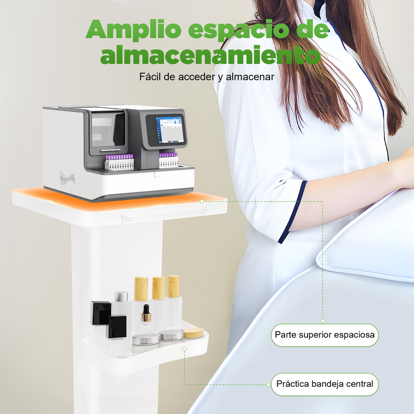 Schoonheidstrolley – Beautykoffer – Salonwagen – Manicurekar – Pedicuretrolley – Stevig Metalen Frame – Ergonomisch Handvat – Ruime Opbergruimte – Zonder Elektriciteit