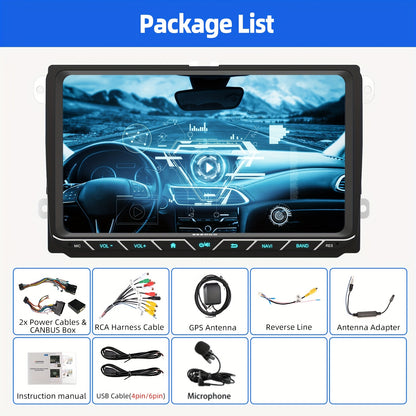 Multimedia Systeem voor Auto – Car Stereo – Head Unit – Navigatiesysteem – Autoradio – Draadloze CarPlay & Mirror Link – 9 Inch HD Touchscreen – Android 14 met CANBUS en Microfoon