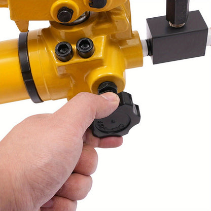 Handpomp – Handmatige Pomp – Luchtpomp – Hydraulische Pomp – Balpomp – Draagbaar Compact – Tweezijdige Snelheidsklep met Drukmeter – Metaal & Kunststof