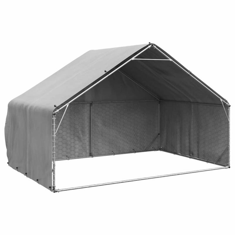 Hondenren – Buitenkennel – Hondenhok – Hondenkooi – Hondenverblijf – Verzinkt Staal – 3x2x1,9 Meter – Robuust en Duurzaam