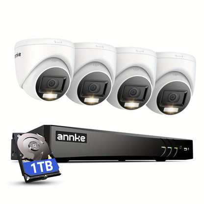 Beveiligingssysteem – Camerasysteem – CCTV Set – Bewakingscamera – Surveillance Kit – 4x 2MP HD Camera’s – AI Detectie – 1TB Opslag – Nachtzicht 20m – Remote Access