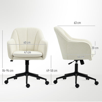 Bureaustoel – Werkstoel – Kantoorstoel – Make-up Stoel – Stoel Voor Slaapkamer – Fluwelen Bekleding – Ergonomische Gebogen Rugleuning