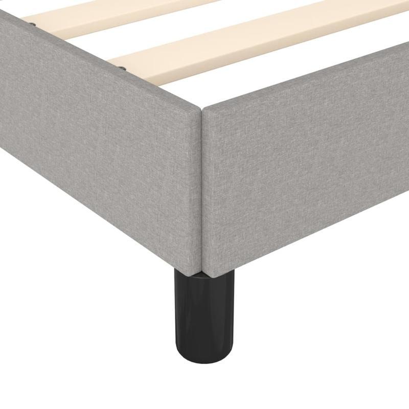 Modern Light Gray Bed Frame 140x200cm - Removable Fabric, Wooden Slats, No Power Needed, All-Season Comfort, Easy Assembly, Contemporary Design for Small Spaces, Bedroom Furniture, Minimalist Bedroom, Durable Bed Frame