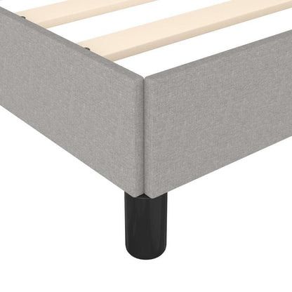 Modern Light Gray Bed Frame 140x200cm - Removable Fabric, Wooden Slats, No Power Needed, All-Season Comfort, Easy Assembly, Contemporary Design for Small Spaces, Bedroom Furniture, Minimalist Bedroom, Durable Bed Frame