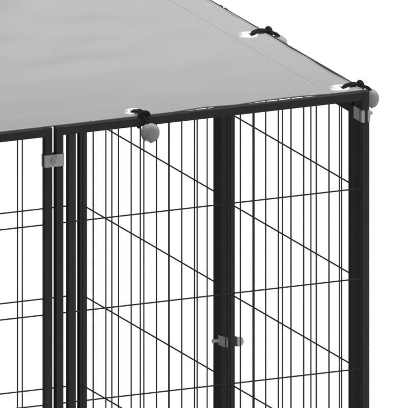 Hondenhok – Hondenkennel – Hondenren – Buitenhok – Hondenkooi – Stevige Stalen Constructie – Ruim 330x110x110 cm