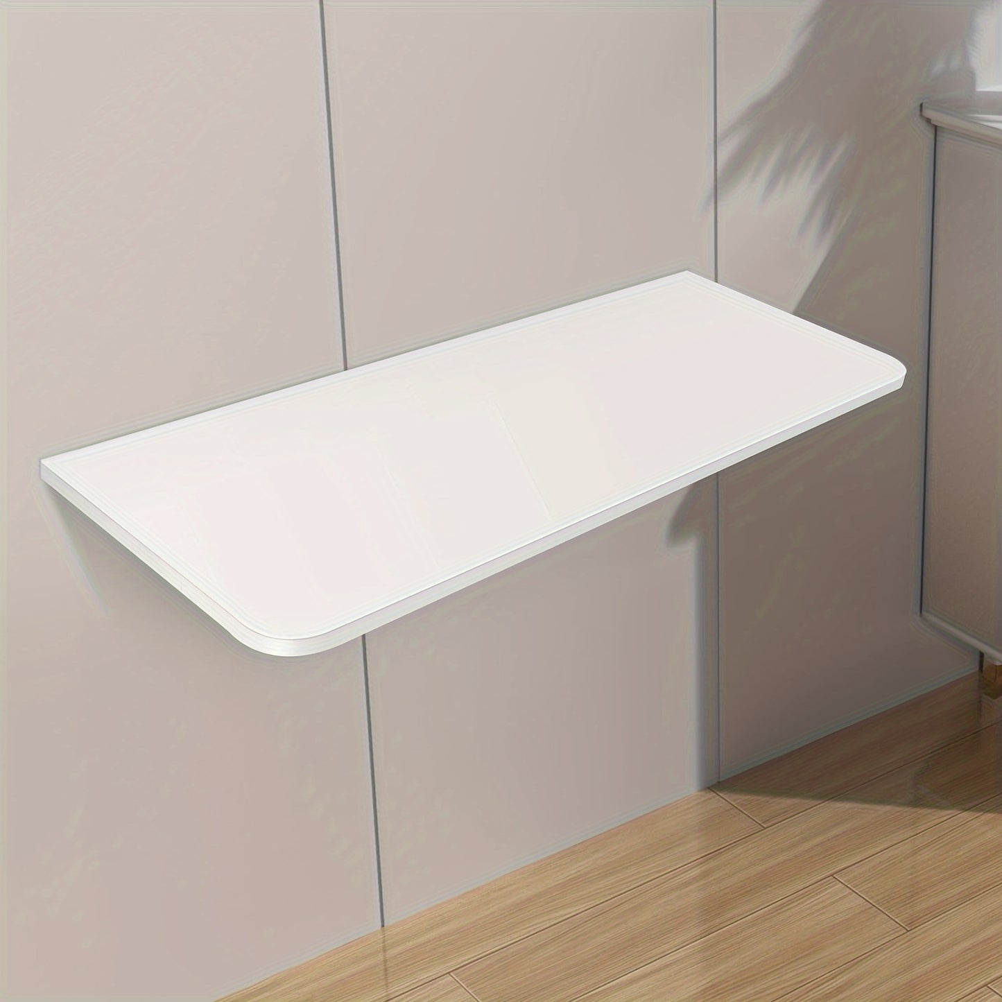 Klaptafel – Vouwtafel – Opklaptafel – Wandtafel – Muurtafel – Ruimtebesparend – MDF Wit 80x50 cm