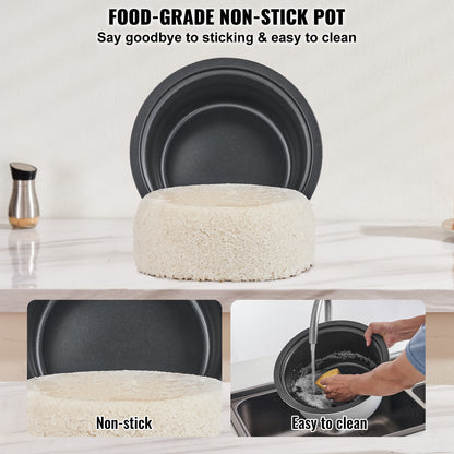 Rijstkoker – Rice Cooker – Elektrische Rijstkoker – Rijstpan – Multicooker – 10 Liter – RVS Behuizing – 1450 Watt Warmhoudfunctie