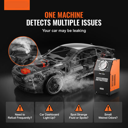 Rookmachine Auto – Rookmelder – Lektester – Smogmachine – Lekkagedetector – Ingebouwde Luchtpomp – 8L/min Rookvolume – Digitale Drukmeter