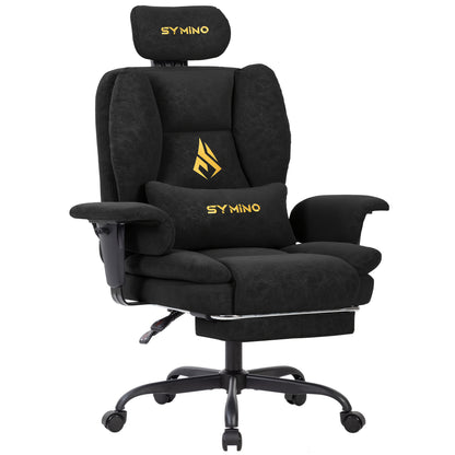 Gamingstoel – Gamestoel – Gaming Chair – Bureaustoel – Game Stoel – Ergonomisch Design – Verstelbare Rugleuning & Hoogte – Stevig Metaal Frame – PU Leder – Met Lendensteun & Hoofdsteun – 5 Zwenkwielen Geschikt Voor Harde Vloeren