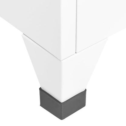 Lockerkast – Veiligheidskast – Opbergkast – Kantoorkast – Lockerkast Wit – Staal – Brandvertragend – Geluidsarm – Hoge Draagkracht – 38x40x180 cm