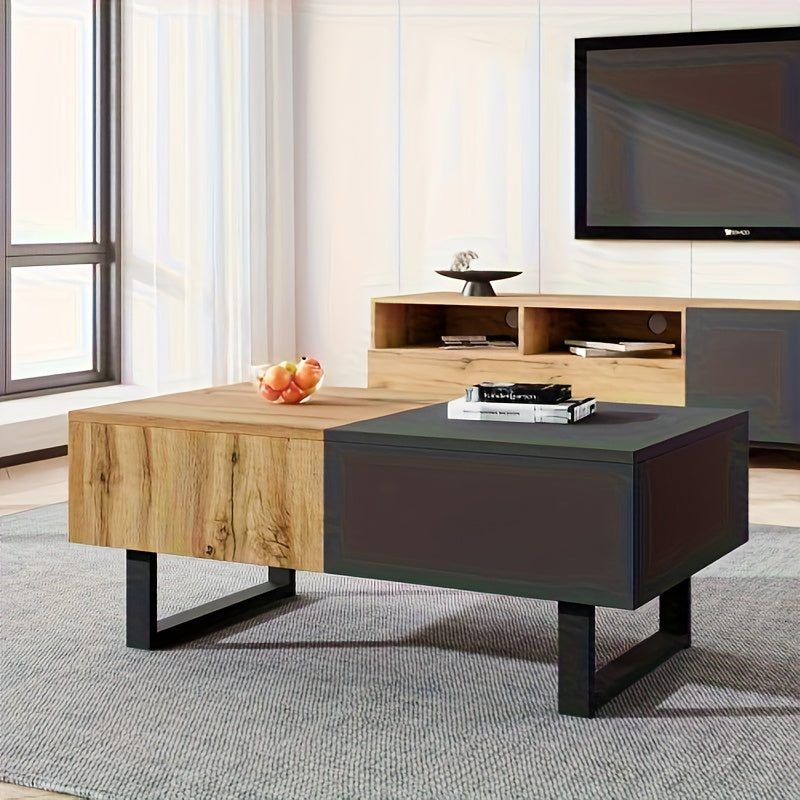 Ronde Uitschuifbare Eettafel – Ronde Tafel – Uitklapbare Tafel – Schuiftafel – Eetkamertafel – Marmerlook – Zwart Metalen X-onderstel – Diameter 100-140 cm – Hoogte 75,5 cm