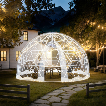 Koepeltent – Iglo Tent – Buiten Tent – Tuin Tent – Kampeer Tent – 4.6m Diameter – Weerbestendig ABS Frame & TPU Cover