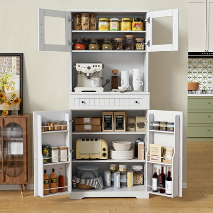 Keukenkastje – Keukenkast – Opbergkast – Kast – Keukenmeubel – Met 3 Lades – Open Planken – Hardhout & Metaal – 68,5 cm Hoog