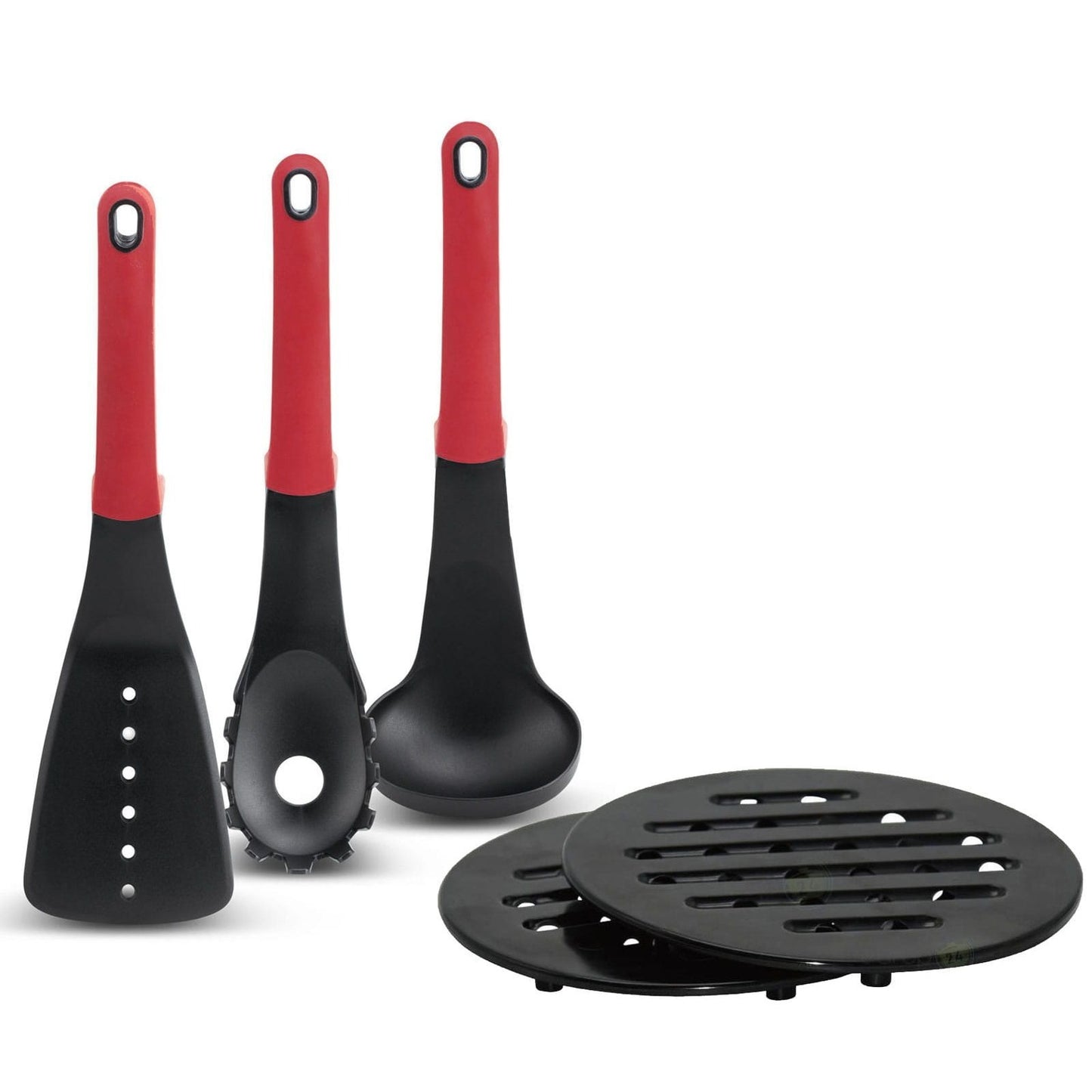 Pannenset – Kookset – Pannen Set – Koekenpannen – Potten en Pannen – Inductie Geschikt – Keramische Antiaanbaklaag – Rood – 15-delig