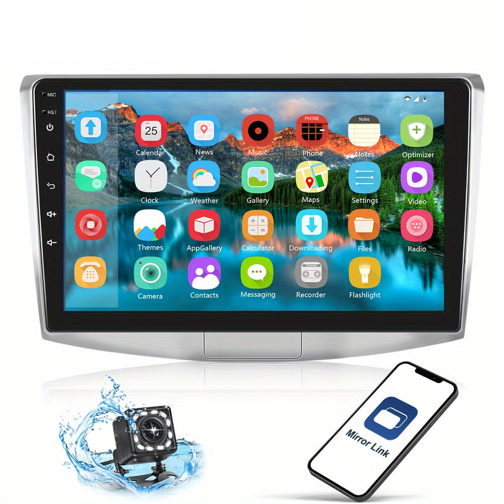 Android 11 Autoradio – Double Din Navigatiesysteem – Carplay Radio – Multimedia Speler – Inbouw Dashboard Radio – 10 Inch Touchscreen – Achteruitrijcamera & Mirror Link WiFi