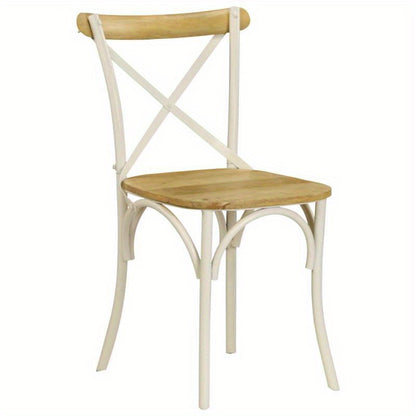 Eetkamerstoel – Stoel – Houten Stoel – Designstoel – Eettafelstoel – Set Van 4 – Ergonomisch Comfort – Witte Massief Houten Afwerking