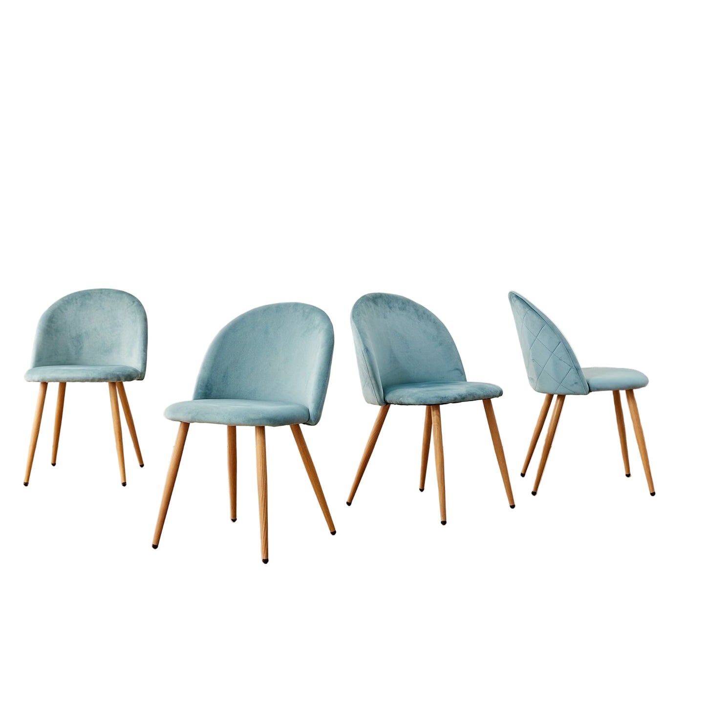 Eetkamerstoelen – Stoelen – Dining Chairs – Zithoekstoelen – Bureaustoelen – Groen Suède – Beukenhouten Frame – Ergonomisch Ontwerp – Polished Afwerking
