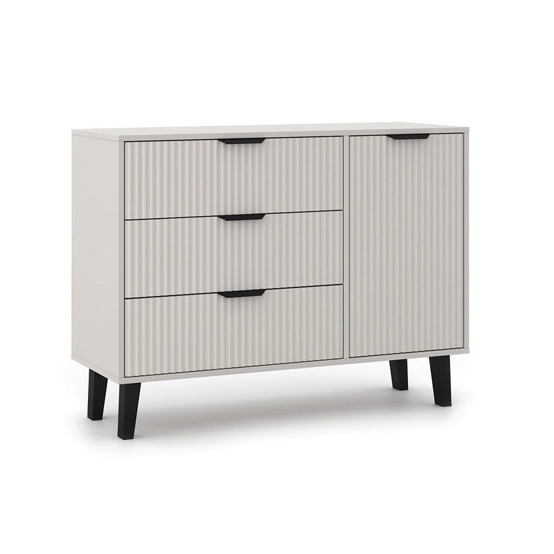 Dressoir – Ladenkast – Opbergkast – Meubel – Kast – Cashmere Beige – Compact Slank Design – Textuur Fronten