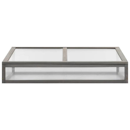 Kweekkas – Tuinkas – Broeikas – Plantenkas – Kweekbak – Verhoogde Plantenbak 110x54x120 cm – Massief Vurenhout – Transparante Kasafdekking Met Opbergplank