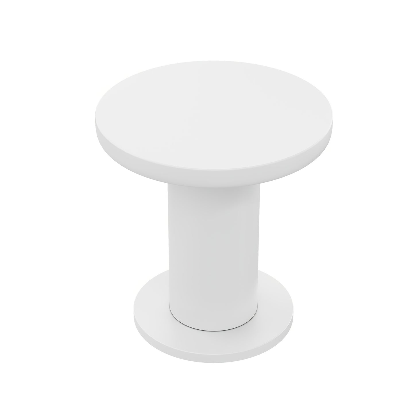 Salontafel – Bijzettafel – Woonkamertafel – Koffietafel – Ronde Tafel – 39,8 cm – Wit Metalen Frame – Minimalistisch Modern Design