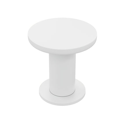 Salontafel – Bijzettafel – Woonkamertafel – Koffietafel – Ronde Tafel – 39,8 cm – Wit Metalen Frame – Minimalistisch Modern Design