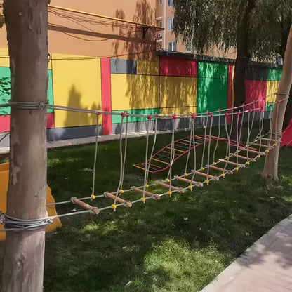 Touwbrug – Hangbrug – Klimframe – Klimladder – Touwladder – 2 Meter Lang – Gemaakt Van Duurzaam Hout