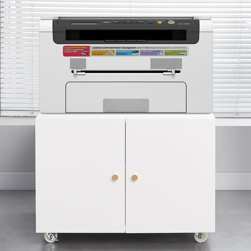 Printerstandaard – Printertafel – Printerwagen – Faxstandaard – Opbergrek – Aluminiumlegering – In Hoogte Verstelbare Schappen – Zwenkwielen Met Rem – Opvouwbaar Design – Wit