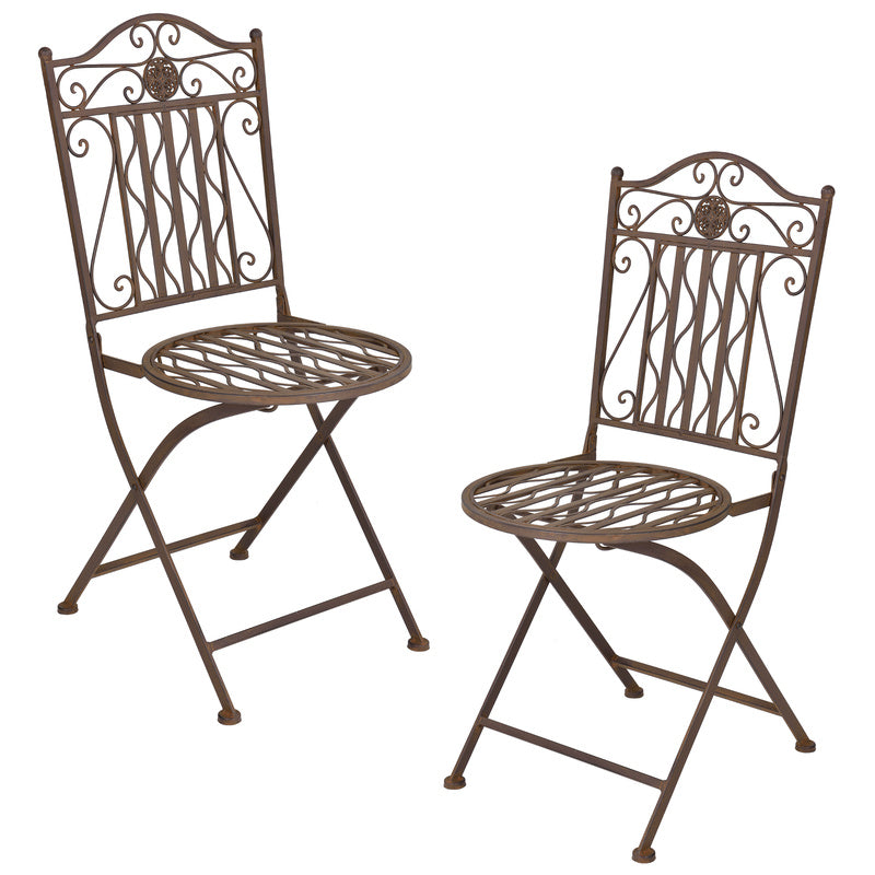Bistro Set Biella 3pcs Foldable Metal