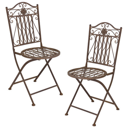 Bistro Set Biella 3pcs Foldable Metal
