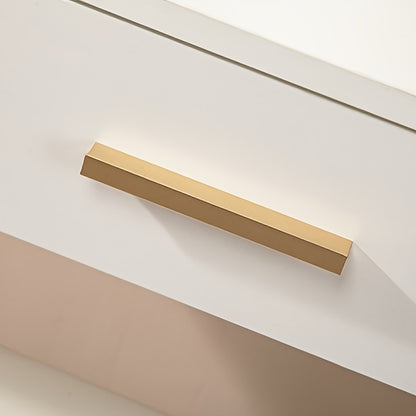 Kaptafel – Make-up Tafel – Cosmeticatafel – Dressing Table – Opbergtafel – Verstelbare LED Verlichting – 5 Lades Met USB & Stopcontact – Wit Goud Met Gewatteerde Kruk