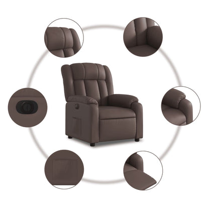 Elektrische Relaxstoel – Relaxfauteuil – Ligstoel – TV-Stoel – Elektrisch Verstelbaar – Kunstleren Bekleding – Verstelbaar Tot 135 Graden