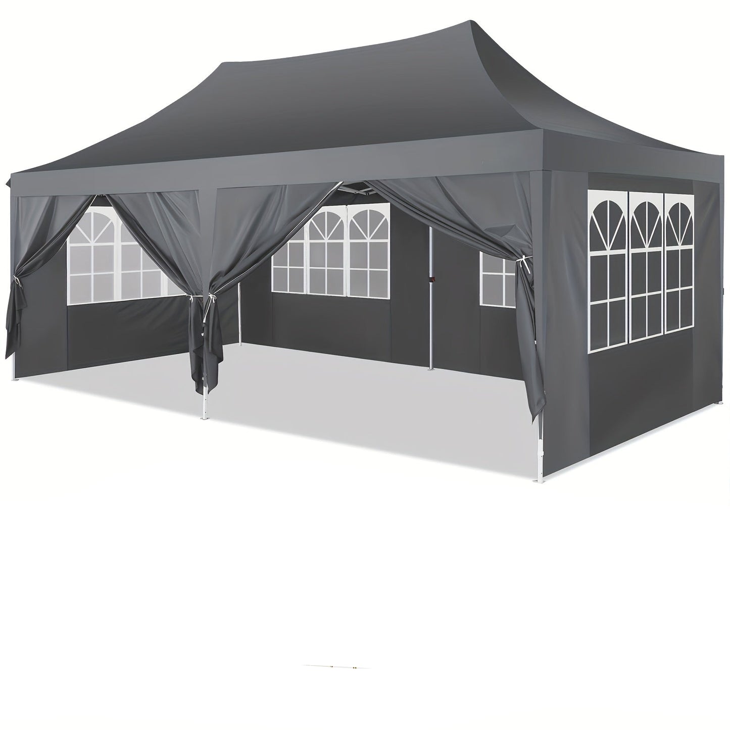 Feesttent – Partytent – Paviljoen – Tuinentent – Pop-up Tent – 3x6 Meter – 6 Afneembare Zijwanden – Hexagonaal Frame