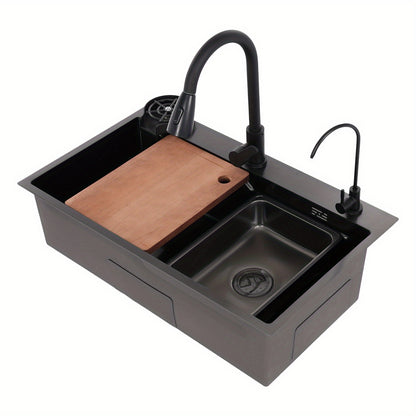 Stainless Steel Sink, For Manual Washing And Cleaning Of Food, Fruits, And Vegetables, For Kitchens Homes, Bathrooms, Farms, Backyards, Garages, Laundries