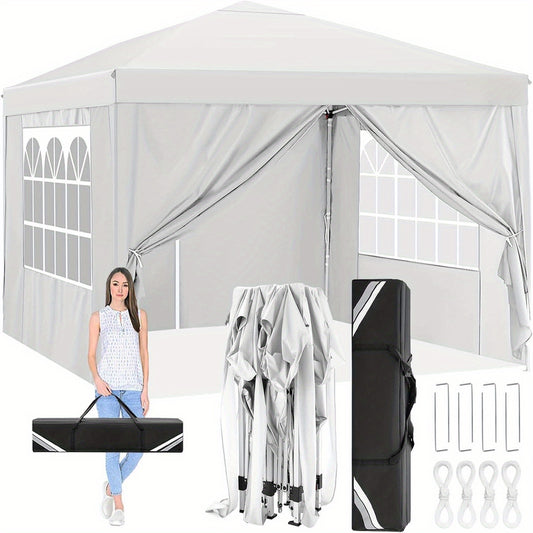 Feesttent – Partytent – Paviljoen – Tuintent – Overkapping – Pop-Up – 3,05x3,05 m – Waterdicht – 4 Afneembare Zijwanden