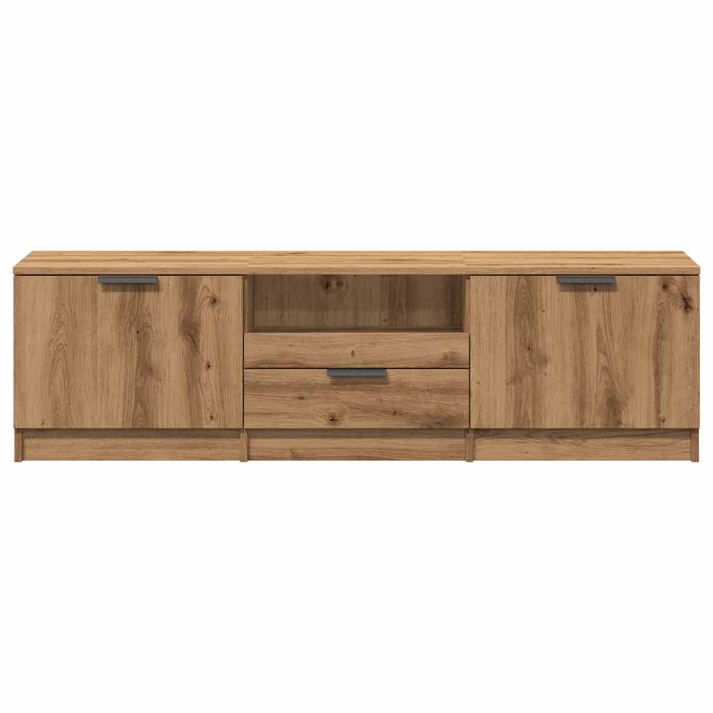 TV Cabinet Artisan Oak 140x35x40 cm Engineered Wood TV Stand Entertainment Center with Storage, Media Television Table for Living Room Bedroom