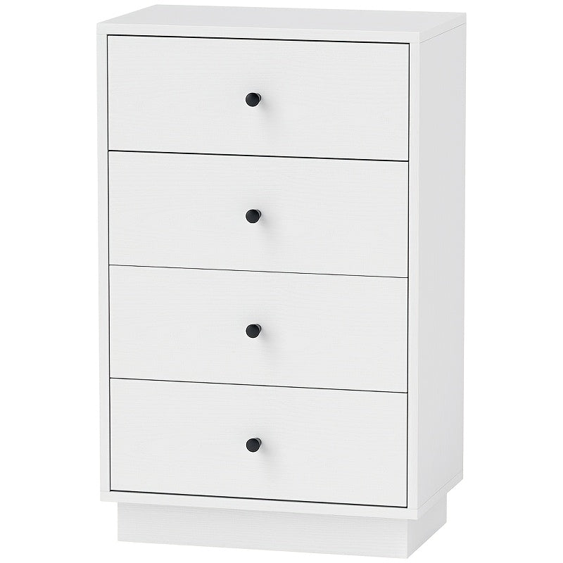 Ladekast – Ladekasten – Dressoir – Opbergkast – Opbergmeubel – Wit – 4 Lades en 3 Open Planken – Ruimtebesparend en Stevig