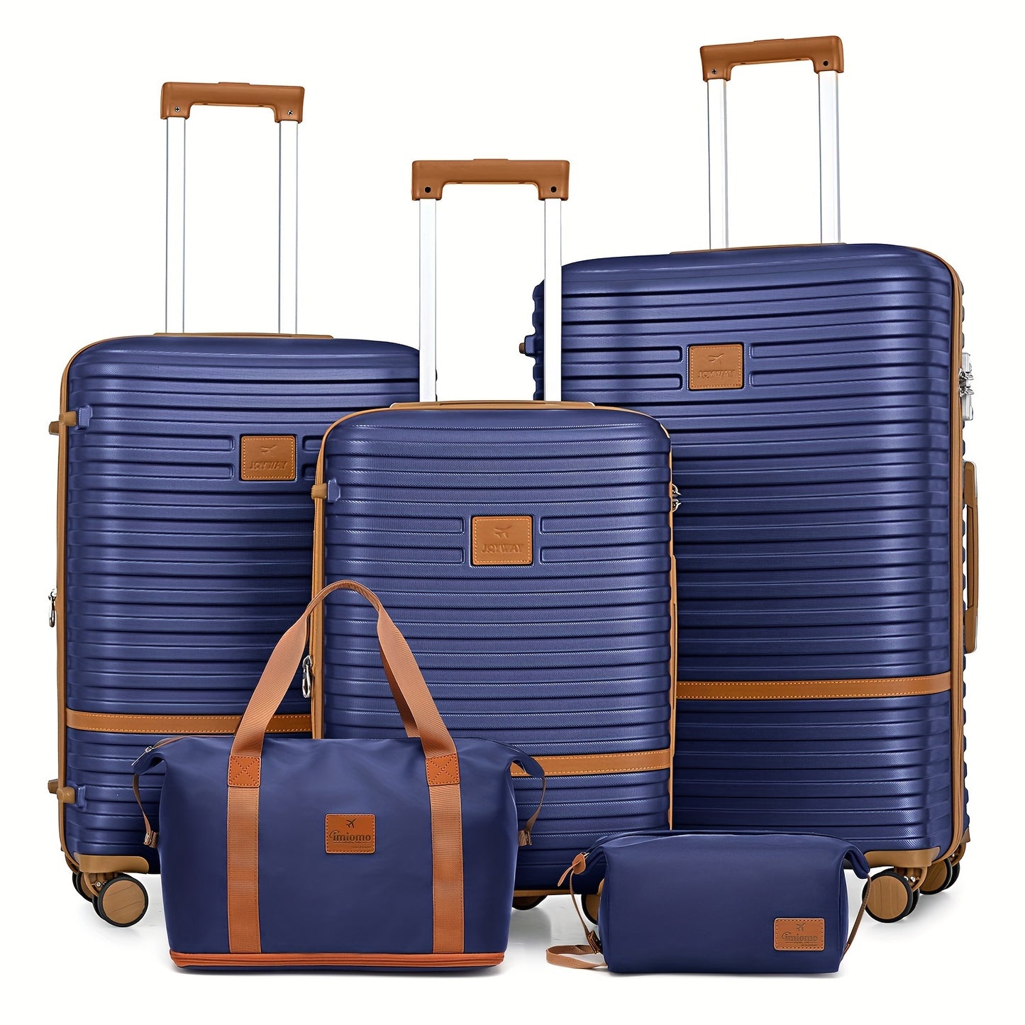 Kofferset – Reiskoffer – Trolley – Hardcase Koffer – Handbagage Koffer – ABS Hardshell – 20/24/28 Inch – 360° Spinner Wielen – Inclusief Toilettas – Blauw