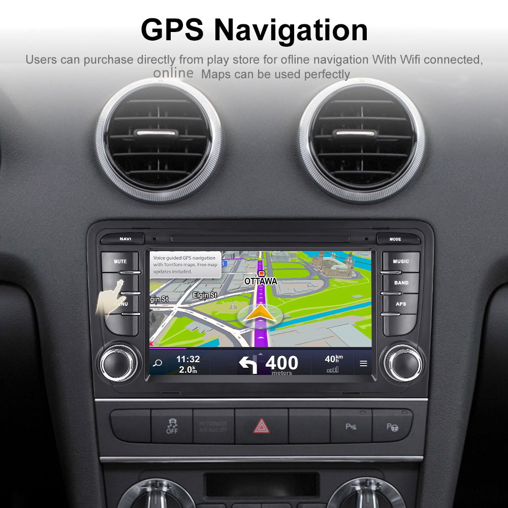 Autoradio – Auto Radio – Multimedia Systeem – Inbouw Radio – Car Stereo – Double DIN – 7 Inch HD Touchscreen – Draadloze Apple CarPlay & Android Auto
