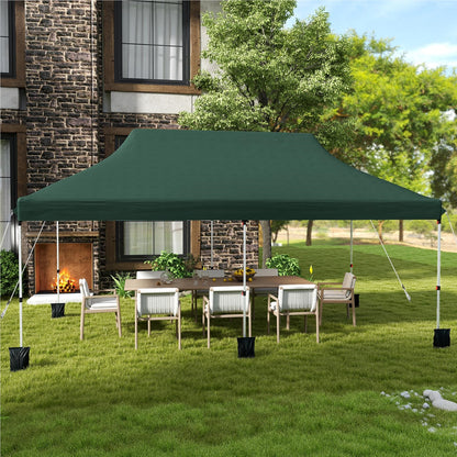 Paviljoen – Vouwtent – Partytent – Tuinkamer – Tent – Waterbestendig – Hoogte verstelbaar – 3x6m – Groen – UV Bescherming SPF50+ – Sterk Metalen Frame
