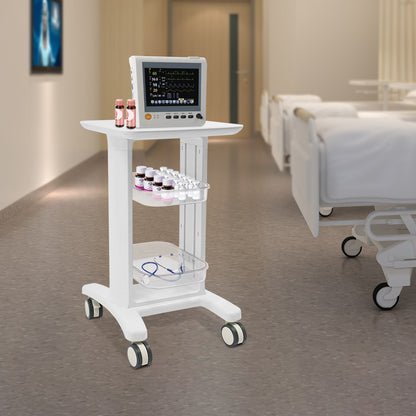 Opbergwagen – Opbergtrolley – Beauty Trolley – Werkwagen – Salonwagen – 3-laags – Stevig ABS Kunststof – Zwenkwieltjes Met Rem