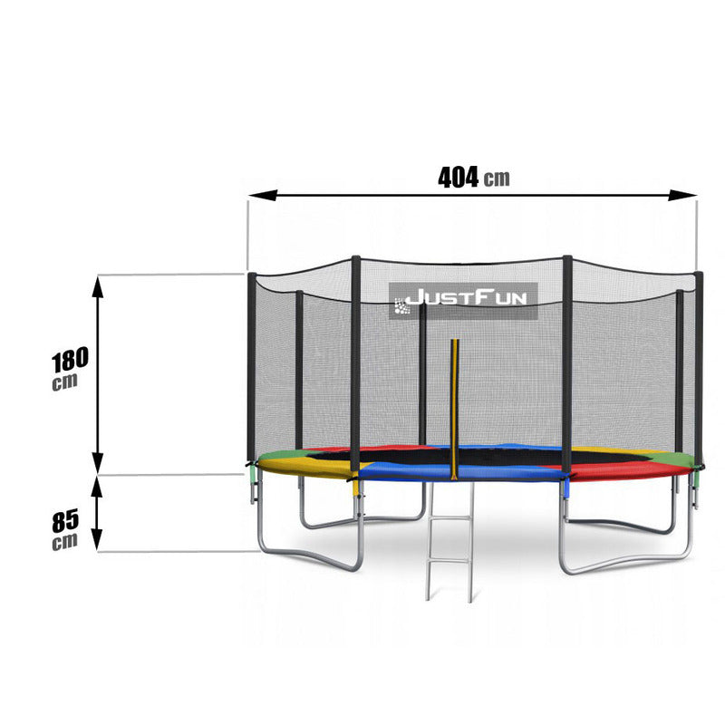 Trampoline – Springkussen – Junior Trampoline – Tuintrampoline – Speeltoestel – 404 cm Diameter – Veilig Beschermnet