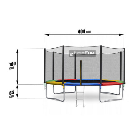Trampoline – Springkussen – Junior Trampoline – Tuintrampoline – Speeltoestel – 404 cm Diameter – Veilig Beschermnet