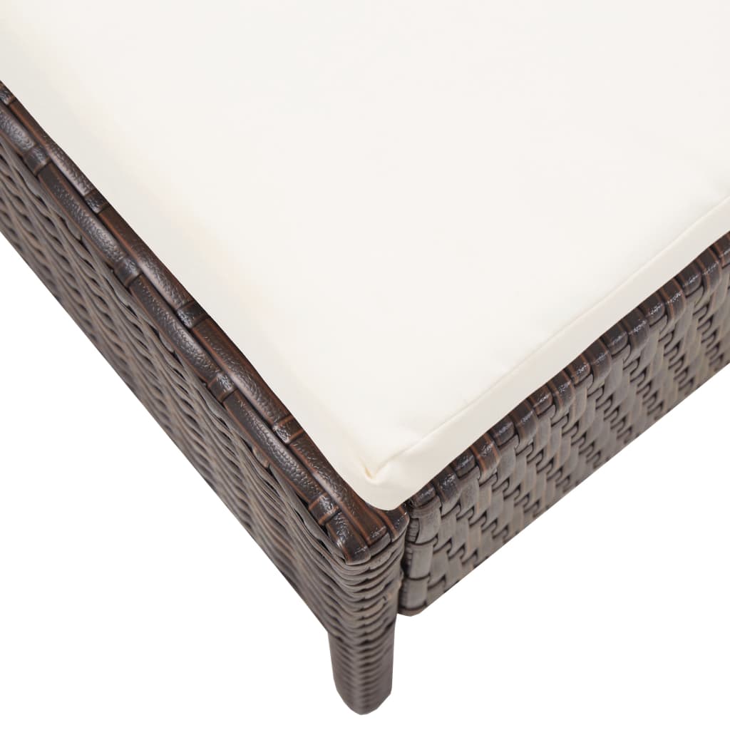 Loungeset – Loungesofa – Tuinset – Loungemeubel – Tuinmeubel – 3-delig – Weerbestendig PE Rattan – Comfortabele Afneembare Kussens – Modulair Ontwerp – Warm Bruin