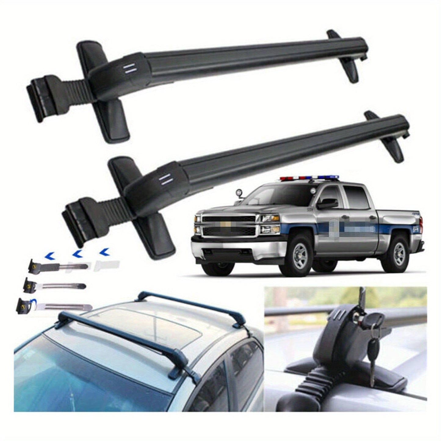 Dakdrager – Dakrailsdrager – Bagagedrager – Auto Roof Rack – Aluminium Balken – 100 cm – Inclusief Sloten Met Sleutels
