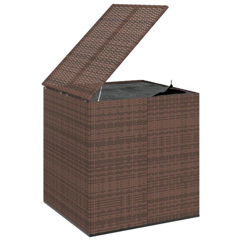 Kussenbox – Opbergbox – Tuinkussenbox – Tuinbox – Buitenbox – Grote Opbergbox 100x97,5x104 cm – Weerbestendig PE-Rattan Design – Hefdeksel Met Gasveer