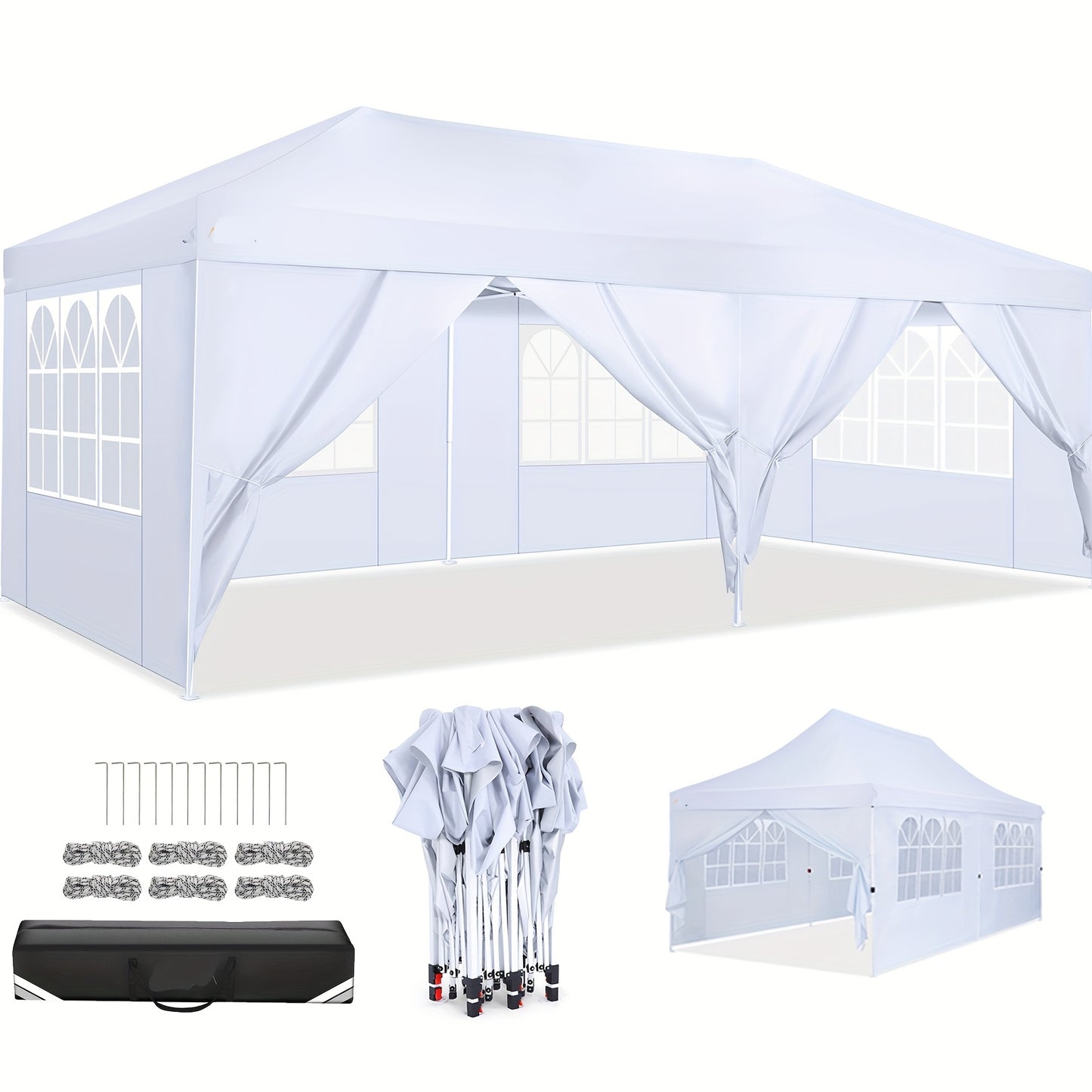 Partytent – Tent – Luifel – Schuilplaats – Overkapping – 3,05 x 6,1 Meter – Aluminium Frame